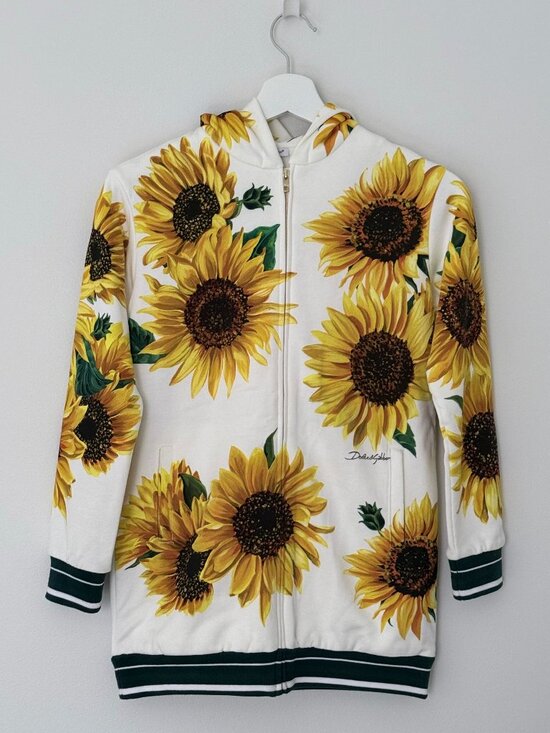 Dolce & Gabbana Other - Dolce & Gabbana Junior Sunflower Zip Hoodie 10Y - Authentic - NWOT